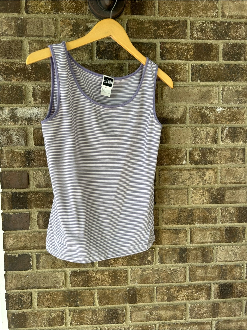 Y2K The North Face Lavender Striped Tank Top | Women’s Large